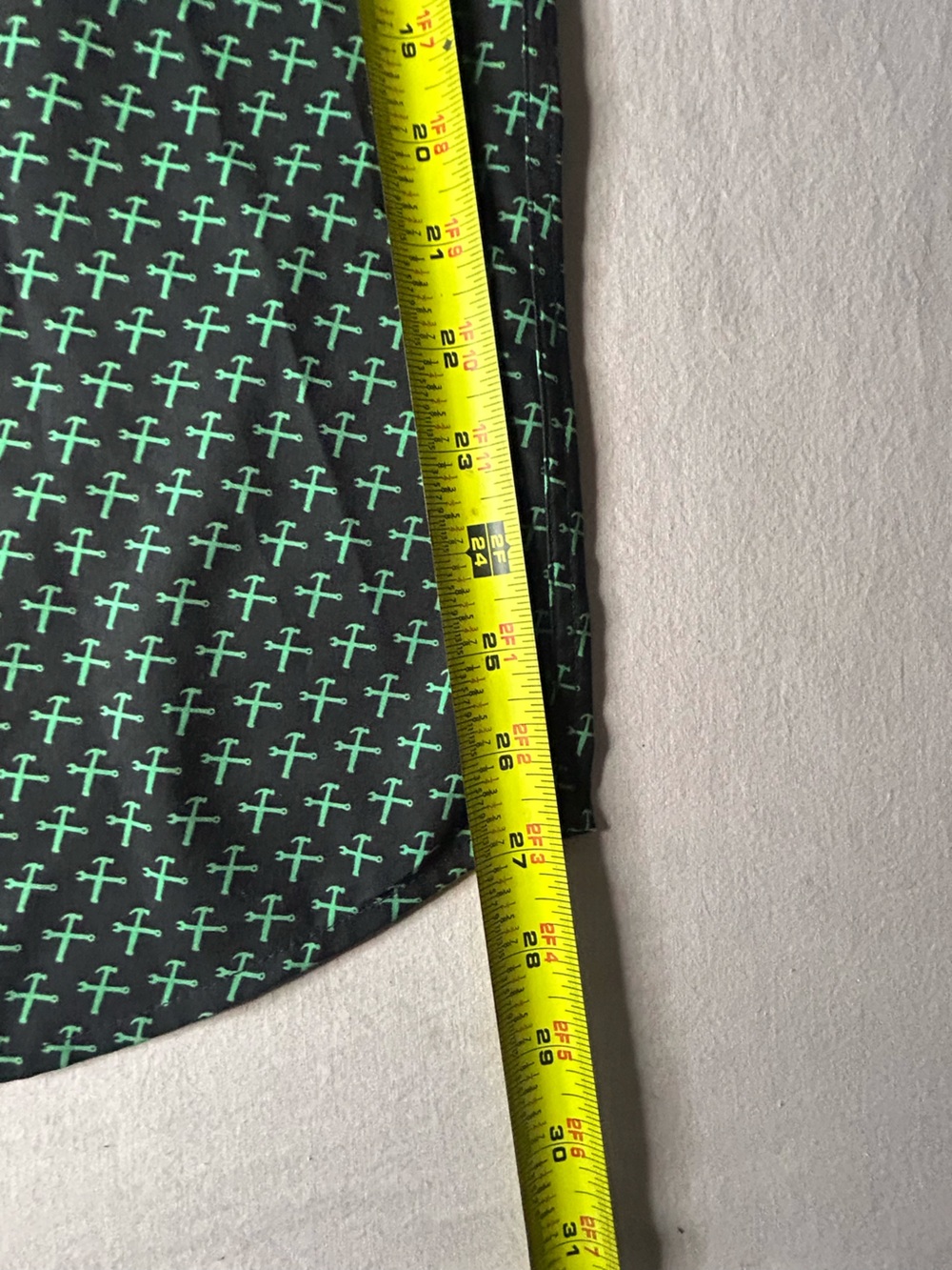 DIXXON Black Shirt with Mint Green Cross Print - Picture 6 of 7